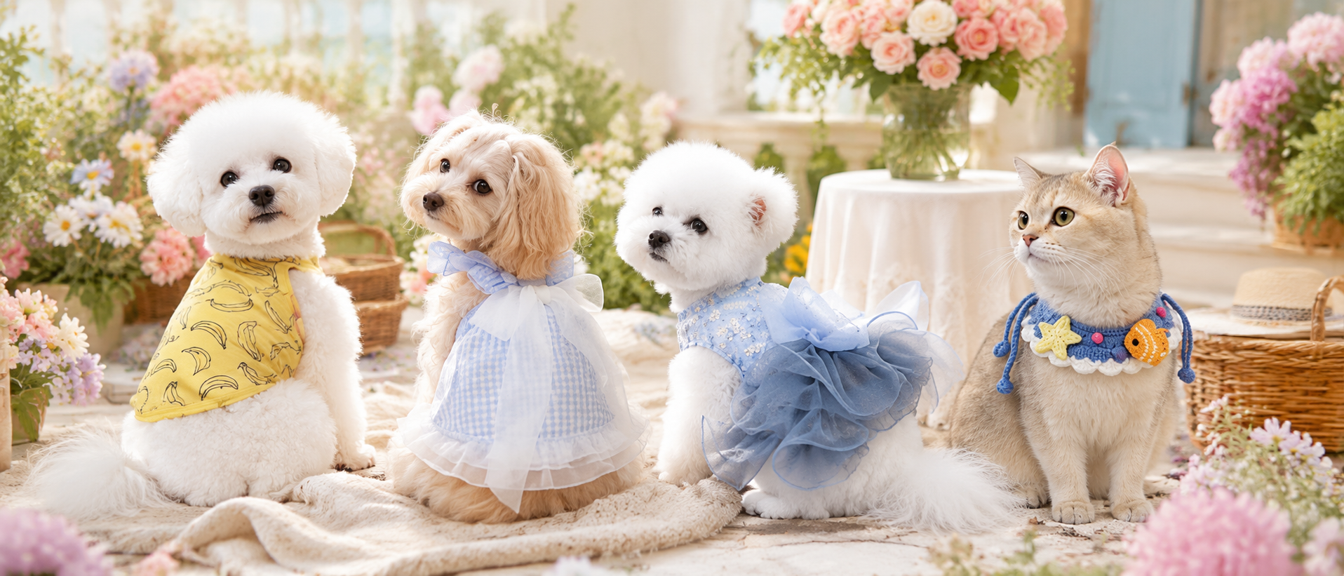 Pet clothes and everyday pet essentials