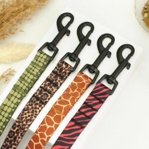 Engraved Nylon Leash, Personalized Dog Accessories, Strong Pet Leashes with Name, Custom Puppy Leash Animal Print, Cute Boy Girl Dog Leash