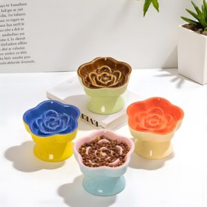 Elevated Slanted Ceramic Slow-Feeder – High-Footed, Anti-Choke Pet Bowl for Safe, Stress-Free Meals