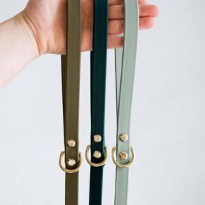 Leash | Better than Leather | Solid Color | Biothane Dog Leash | Handmade | Waterproof