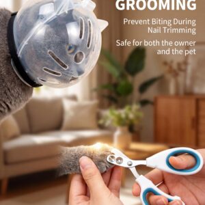 Transparent Cat Muzzle Grooming Kit, Stress-Free Nail Trimming Tool